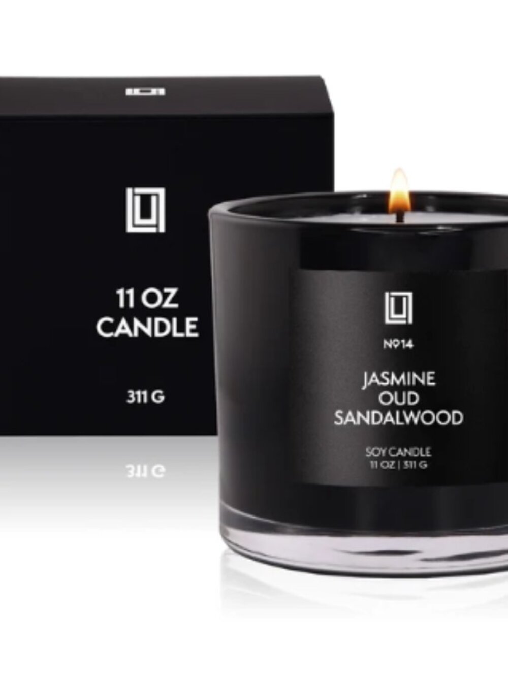 NWT Lulu Candles 11 Oz Candle Jasmine Oud & Sandalwood - Picture 1 of 1
